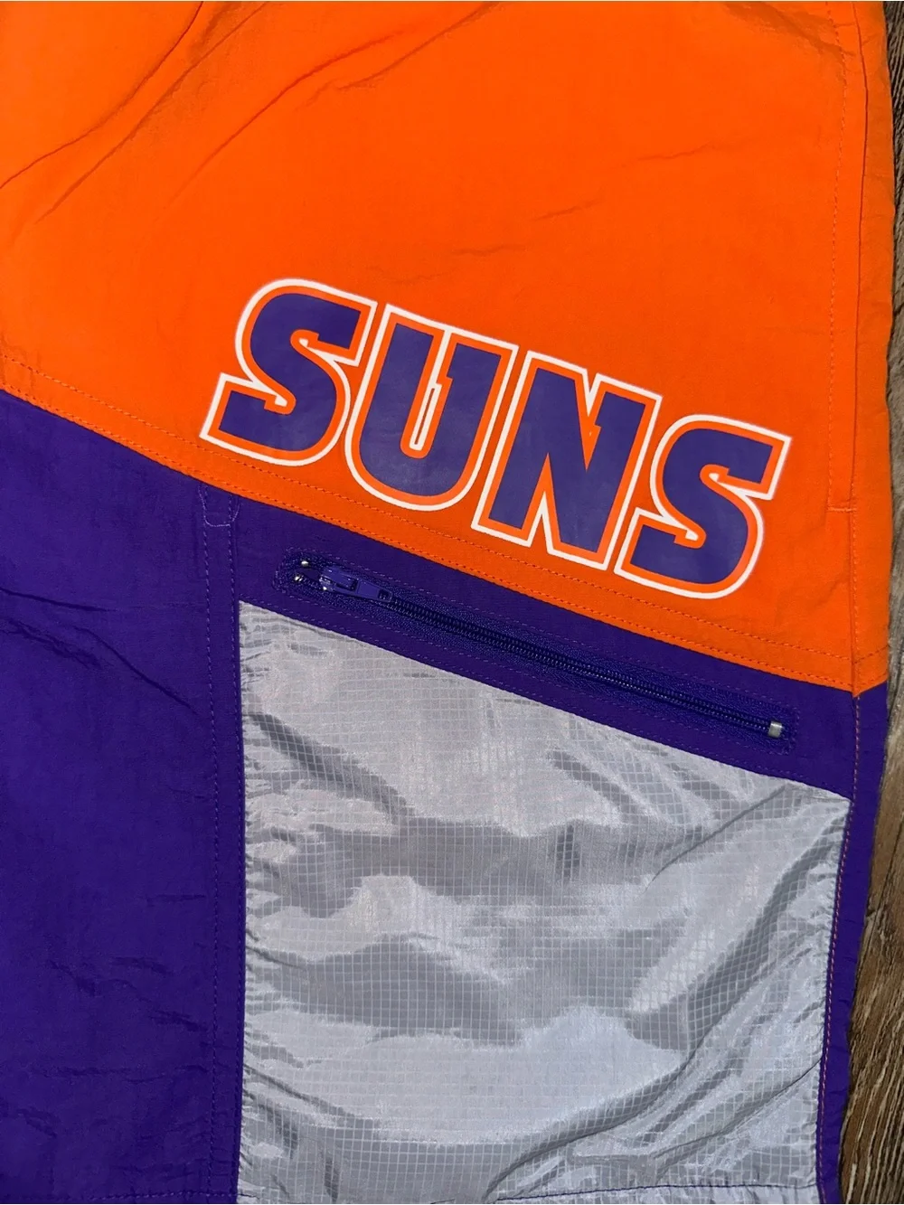 Mitchell & Ness Phoenix Suns Purple Nylon Utility Workout Gym Shorts Large